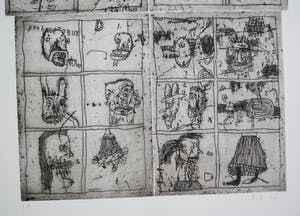 Rik van Iersel - grote zeldzame ets - typerend werk - 2002 kopen? Bied vanaf 150!