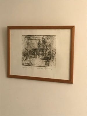 Anton Heyboer - Ets, eigen druk. Titel," Atelier Anton Heyboer". kopen? Bied vanaf 150!