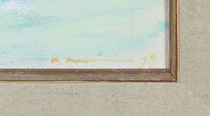 Adrie Mouthaan - Olieverf op doek, Wales in wolken - Ingelijst kopen? Bied vanaf 200!