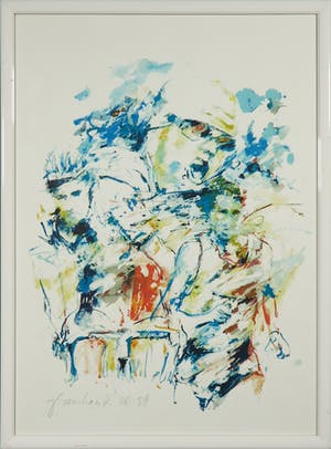 Frank Gude - Zeefdruk, Triatlon - Ingelijst kopen? Bied vanaf 1!