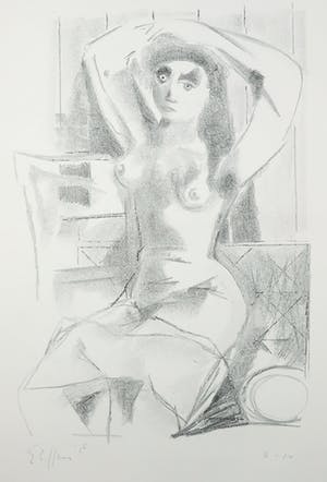 Dick Elffers - Litho, Naakt kopen? Bied vanaf 40!