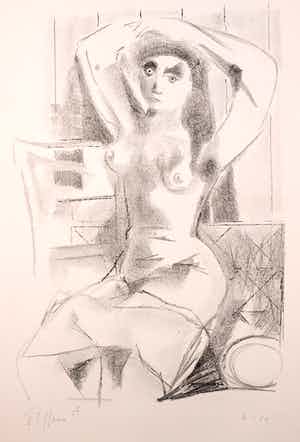 Dick Elffers - Litho, Naakt verkocht voor € 40!