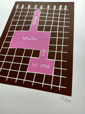 Joost van der Toorn - "Time waits for no one". Grafiek, very limited edition, handgesigneerd kopen? Bied vanaf 75!