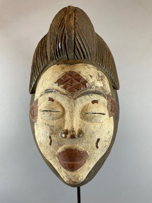 Punu - African Punu-Lumbo mask - Gabon. kopen? Bied vanaf 45!