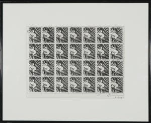 Jonathan Borofsky - Berlin Dream Stamp, Positive & Negative version - Ingelijst kopen? Bied vanaf 200!