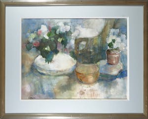 Hetty Mertz - Aquarel, Z.T. Stilleven - Ingelijst kopen? Bied vanaf 1!