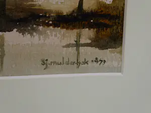 Sjoerdtje Mulder-Hak - Aquarel, Uiterwaarden IJssel kopen? Bied vanaf 75!