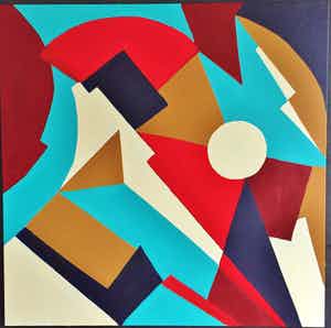 John Foppen - Geom. in six colours #03. verkocht voor € 1!