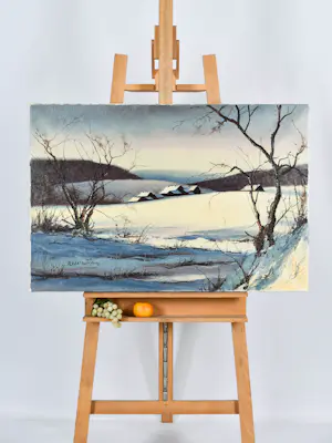 Albert Buikema - Winterse Alpenweide kopen? Bied vanaf 200!