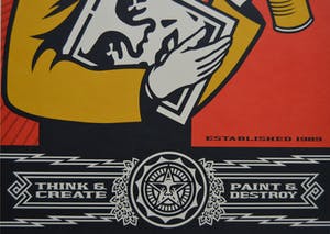 AcheterShepard Fairey - STAY UP GIRL - Gesigneerd? Enchérissez de 1!