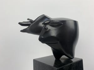 Willem Lenssinck - bronzen beeld op granieten sokkel - 'Tournedos' - 1991 (Uniek exemplaar) kopen? Bied vanaf 1950!