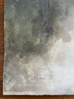 Ad Kroese - Prachtige aquarel op dik papier - 1986 - Gesigneerd kopen? Bied vanaf 124!