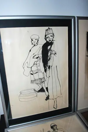 Robert Nix - 4 Afrikaanse werktekeningen uit 1969 kopen? Bied vanaf 80!