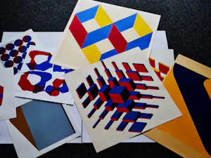 Bob Bonies - Interessante map (8 stuks) geometrisch abstracte grafiek - diverse kunstenaars kaufen? Bieten Sie von 70!