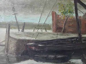 Niet of onleesbaar gesigneerd - Havenzicht - Boten aan de Steiger kopen? Bied vanaf 1!