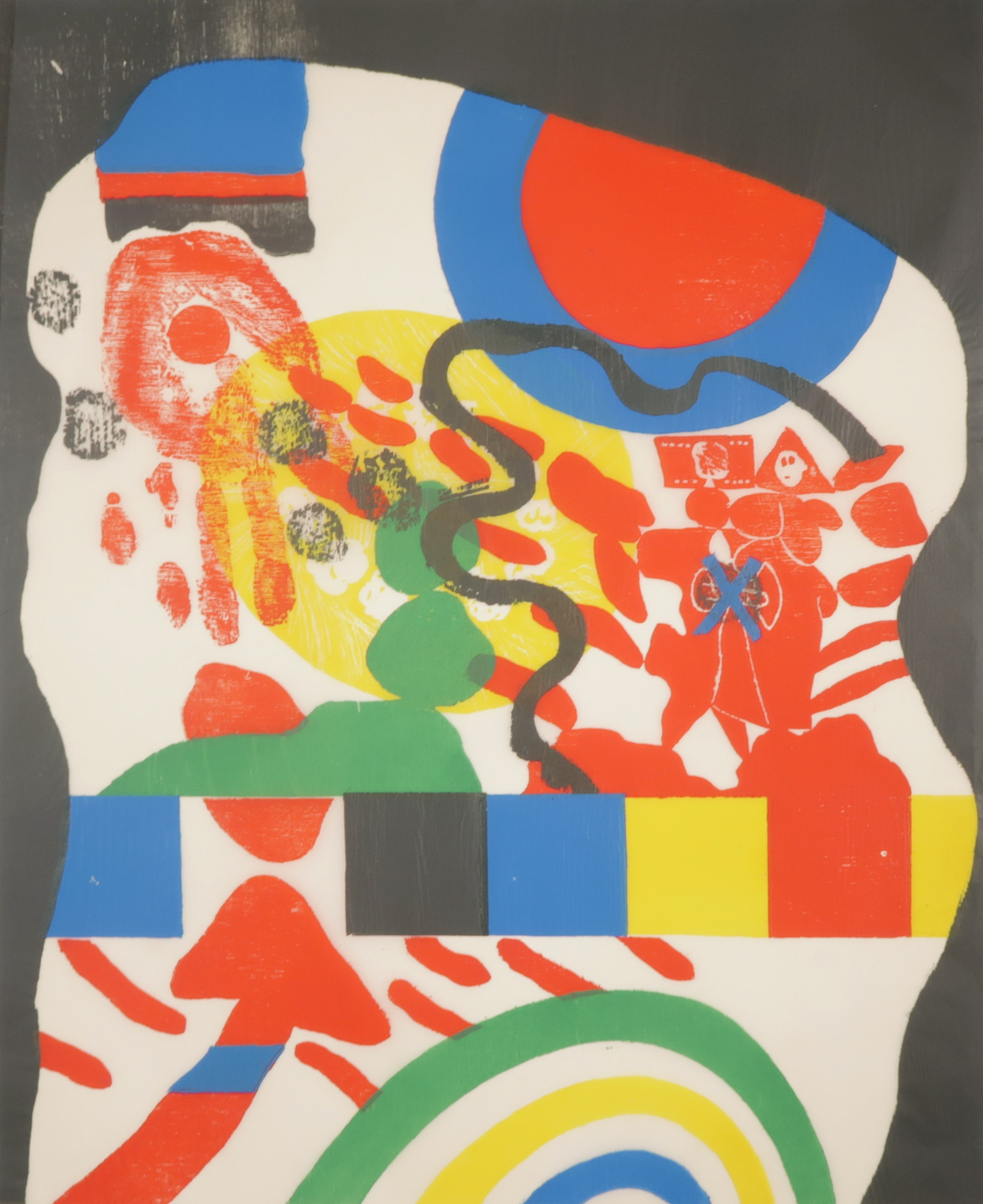 Jef Diederen - Houtsnede op Japans papier, Zonder titel verkocht voor € 50!