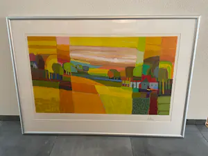 Ton Schulten - Twente in zonlicht - Nr. 121 - ingelijst kopen? Bied vanaf 600!