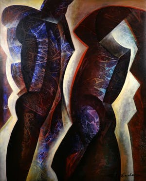 Frits van Eeden - Polygrafie op doek, Abstract Composition (Zeer groot) kopen? Bied vanaf 150!
