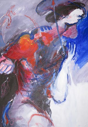 Franscz Witte - Acryl op papier, Figuur kopen? Bied vanaf 1!