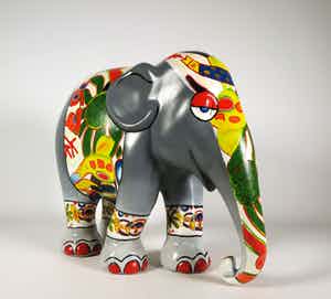 Corneille - Acryl op polyester, Elephant Parade verkocht voor € 500!