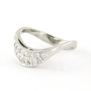 14k wit gouden ring met briljant geslepen diamant tot. 0.40ct – F/G - VS/SI kopen? Bied vanaf 460!