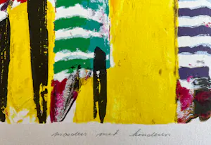 Buy Willem van Scheijndel - handgesigneerde zeefdruk | 'Moeders met kinderen' | 1993? Bid from 20!