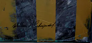 Willem van Scheijndel - Ingelijste acrylverf op doek: Knipoog naar klimt 2 -1993(groot werk!) kopen? Bied vanaf 995!