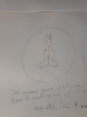 Anton Heyboer - Figuren en tekst. Groot! (115 x 90) kopen? Bied vanaf 199!