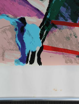 Kees van Bohemen - Zeefdruk: Compositie met drie figuren - 1974 kopen? Bied vanaf 75!