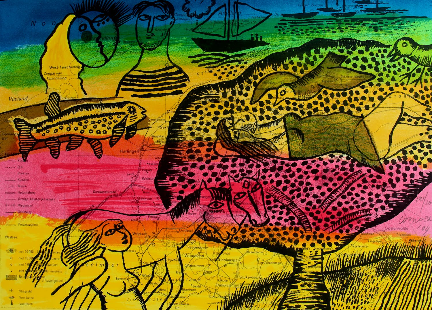 Corneille - Zeefdruk: Friesland - 2004 kopen? Bied vanaf 225!