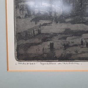 Gerrit de Jong - ets aquatint - Mastbos e.a. - ingelijst - 22167 kopen? Bied vanaf 85!