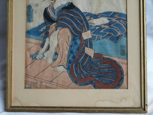 Niet of onleesbaar gesigneerd - Aquarel , “Vrouw wast haar voeten” - ingelijst kopen? Bied vanaf 1!