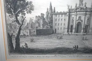 Giovanni Battista Piranesi - en Giuseppe Vasi : Rome-BASILICA DI S.CROCE- gravure ca.1747 - incl kunstboek kopen? Bied vanaf 150!