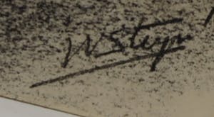 Wim Steijn - Houtskool, Portret man - Ingelijst kopen? Bied vanaf 60!