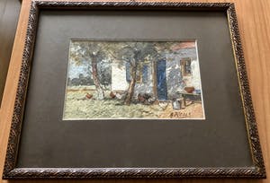 Adriaan Keus - Prachtige gesigneerde aquarel in de originele oude lijst. kopen? Bied vanaf 25!