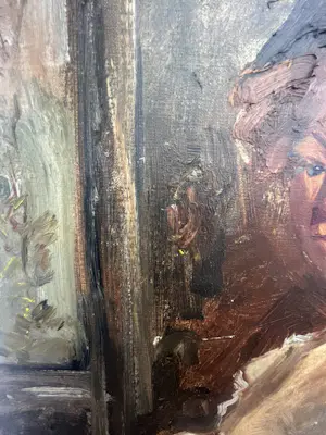 Simon Maris - Portret van een vrouw bij een raam - 1911 kopen? Bied vanaf 525!