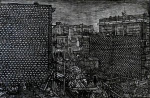 Rudolf Bremmer - Houtsnede: Huizen in aanbouw - Montmartre kopen? Bied vanaf 45!