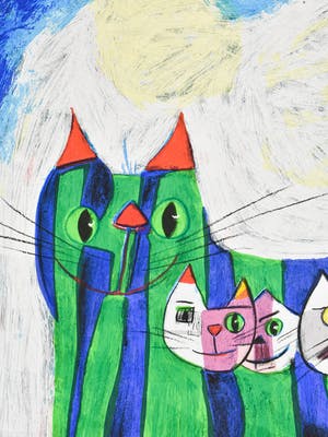 Franz Lauter - Moeder met kittens - 1/200 kopen? Bied vanaf 55!