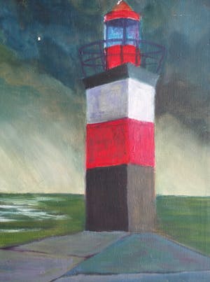 Niet of onleesbaar gesigneerd - Vuurtoren kopen? Bied vanaf 10!