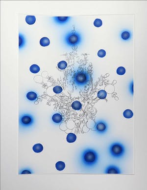 Niet of onleesbaar gesigneerd - Gemengde techniek op papier, Zonder titel (Zeer Groot) kopen? Bied vanaf 1!