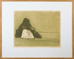 Jan Montyn - Ets, Steenlandschap - Ingelijst kopen? Bied vanaf 90!