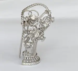 Platina/Gouden Latere Art Deco Broche/Hanger met Diamanten kopen? Bied vanaf 900!