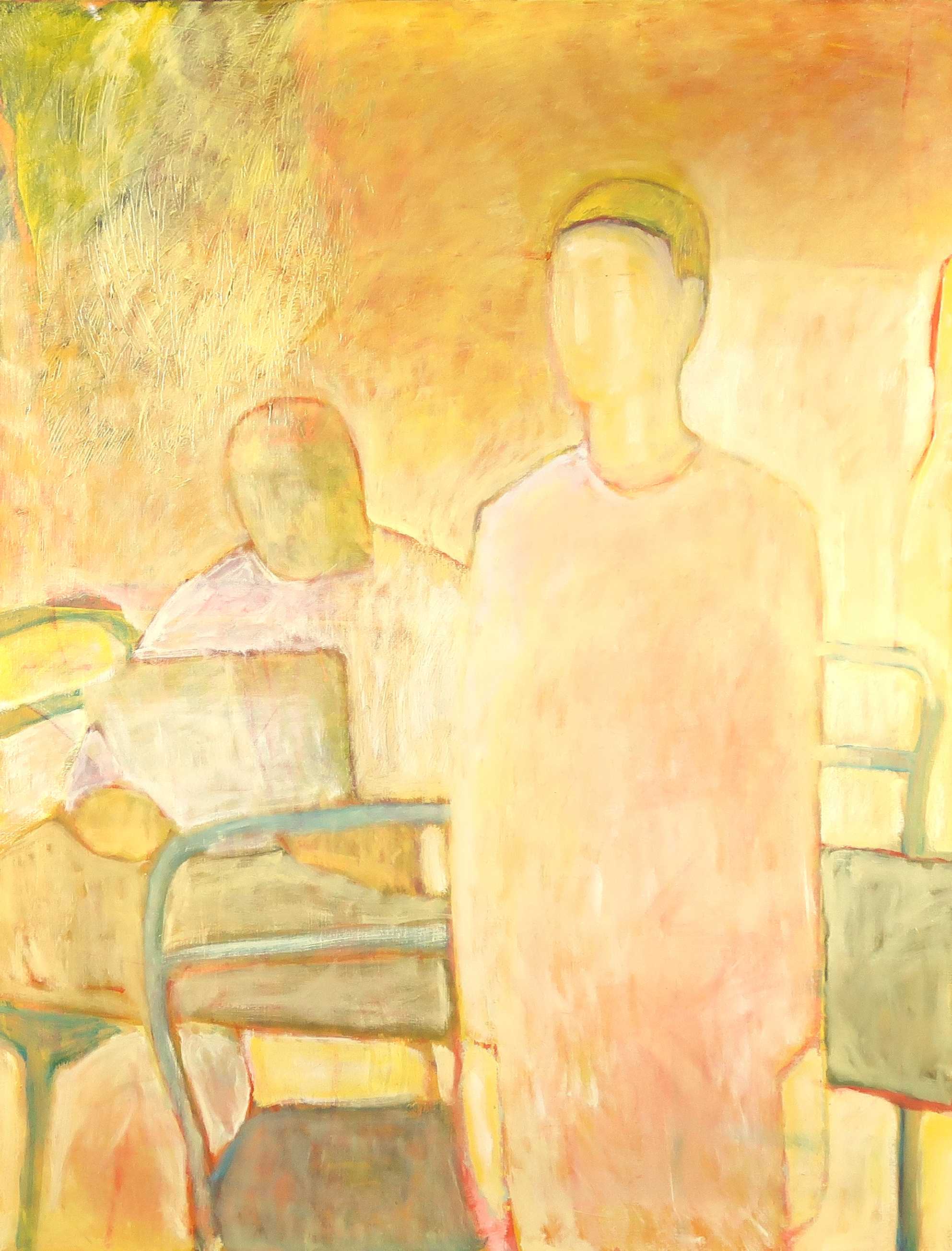 Niet of onleesbaar gesigneerd - Olieverf op doek, Z.T. mensfiguren - Ingelijst (Groot) kopen? Bied vanaf 1!