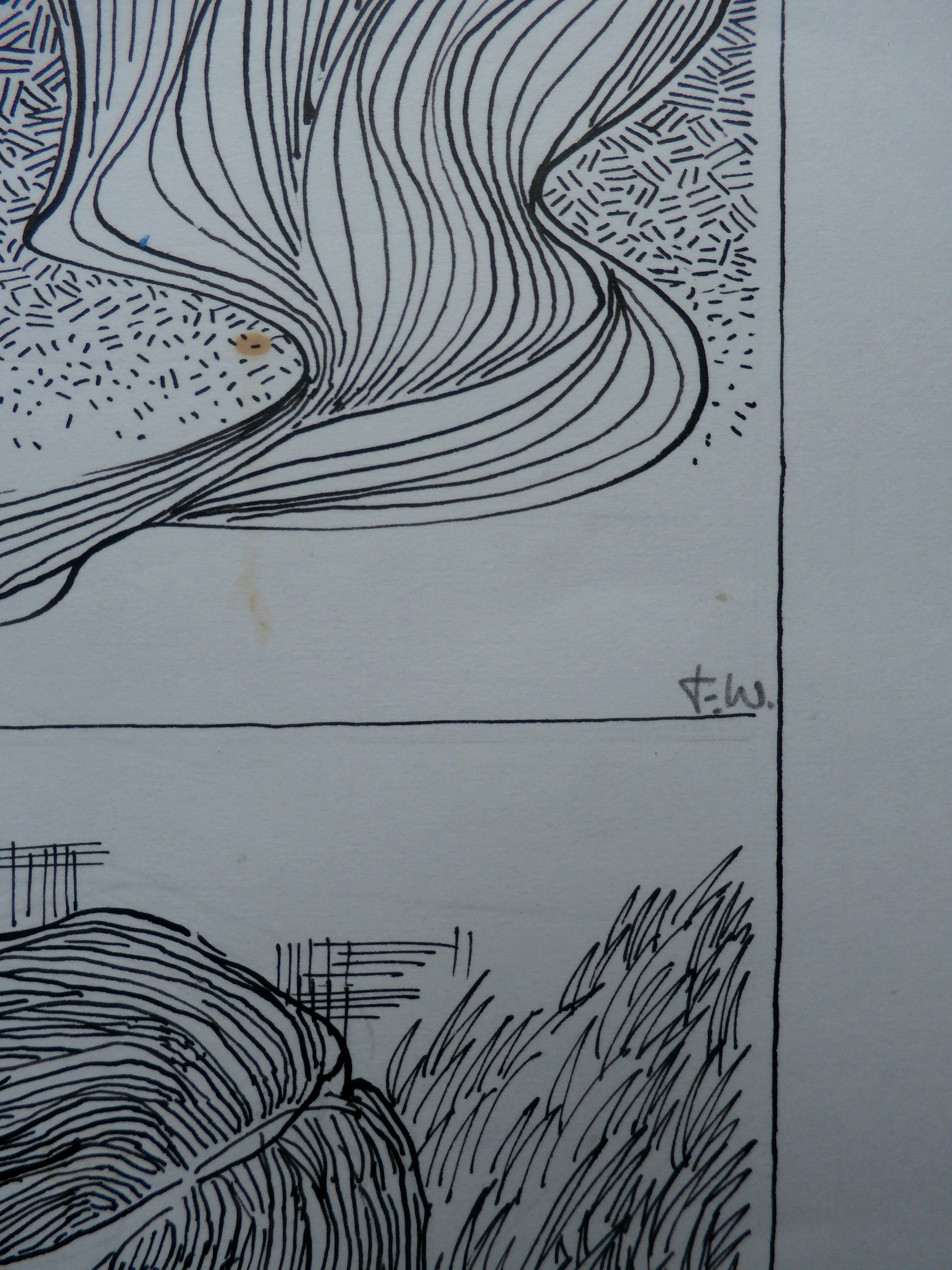 Frits Lindeman - Pen Tekening: Zonsopgang - 1974 kopen? Bied vanaf 75!