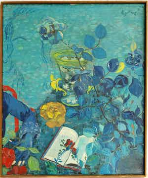 Suzanne Maniet - Naïeve kunst , Olieverf op doek , Un Rêve (“Een droom”) – ingelijst – 1962 verkocht voor € 100!