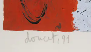 Jacques Doucet - Zeefdruk, Abstracte compositie - Ingelijst (Groot) kopen? Bied vanaf 150!