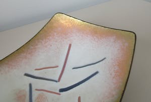 Curiosa - Modernistische koperen Kunst Emaille schaal - JE Kunst Email kopen? Bied vanaf 1!