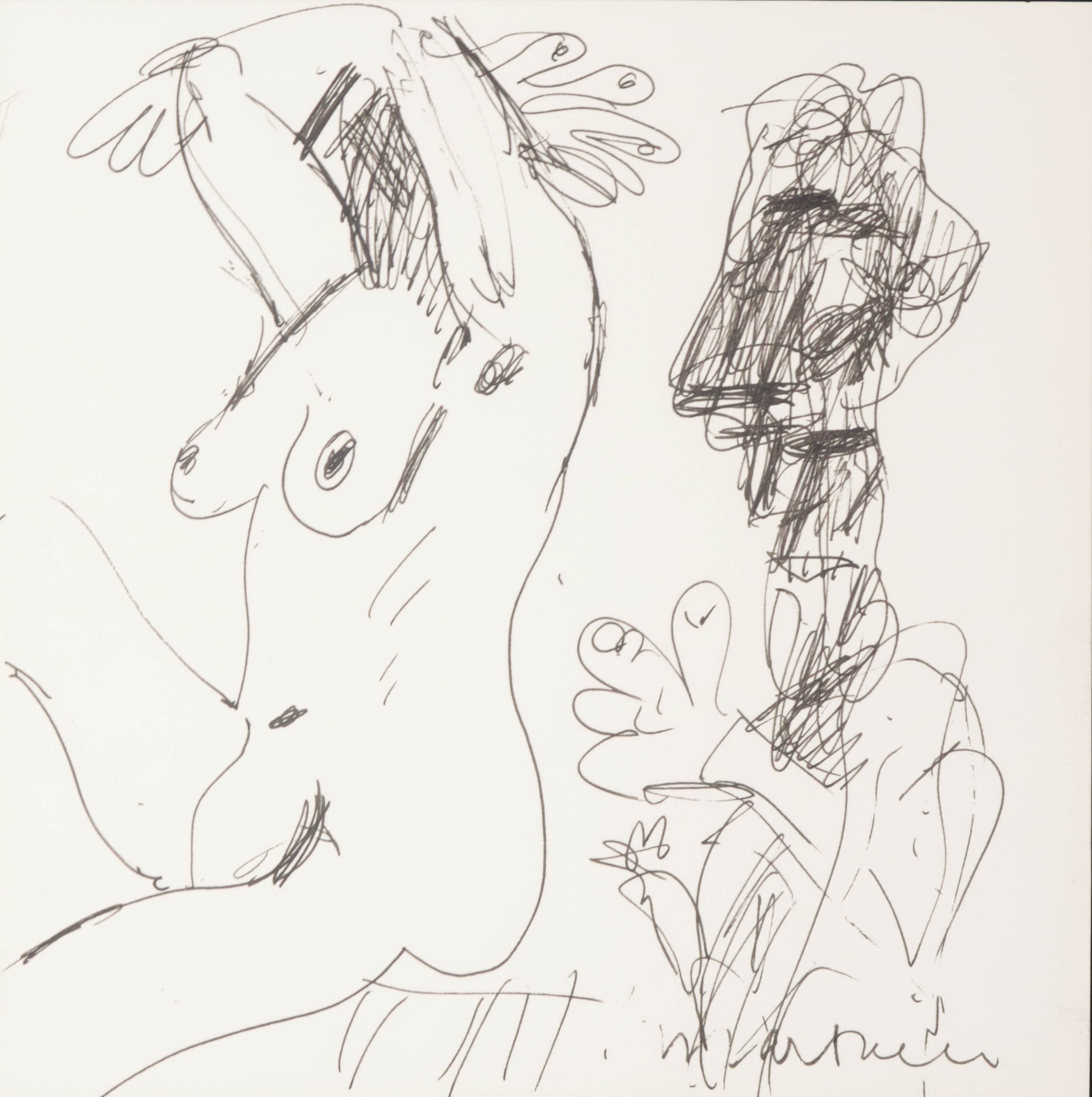 Anton Martineau - Pentekening + overzichtscatalogus in linnen cassette, Zonder titel kopen? Bied vanaf 80!