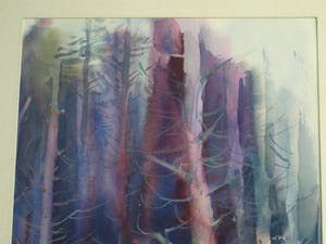 Klaas Pijlman - Aquarel , “Bos” – gesigneerd & ingelijst – Groot - 1965 kopen? Bied vanaf 75!