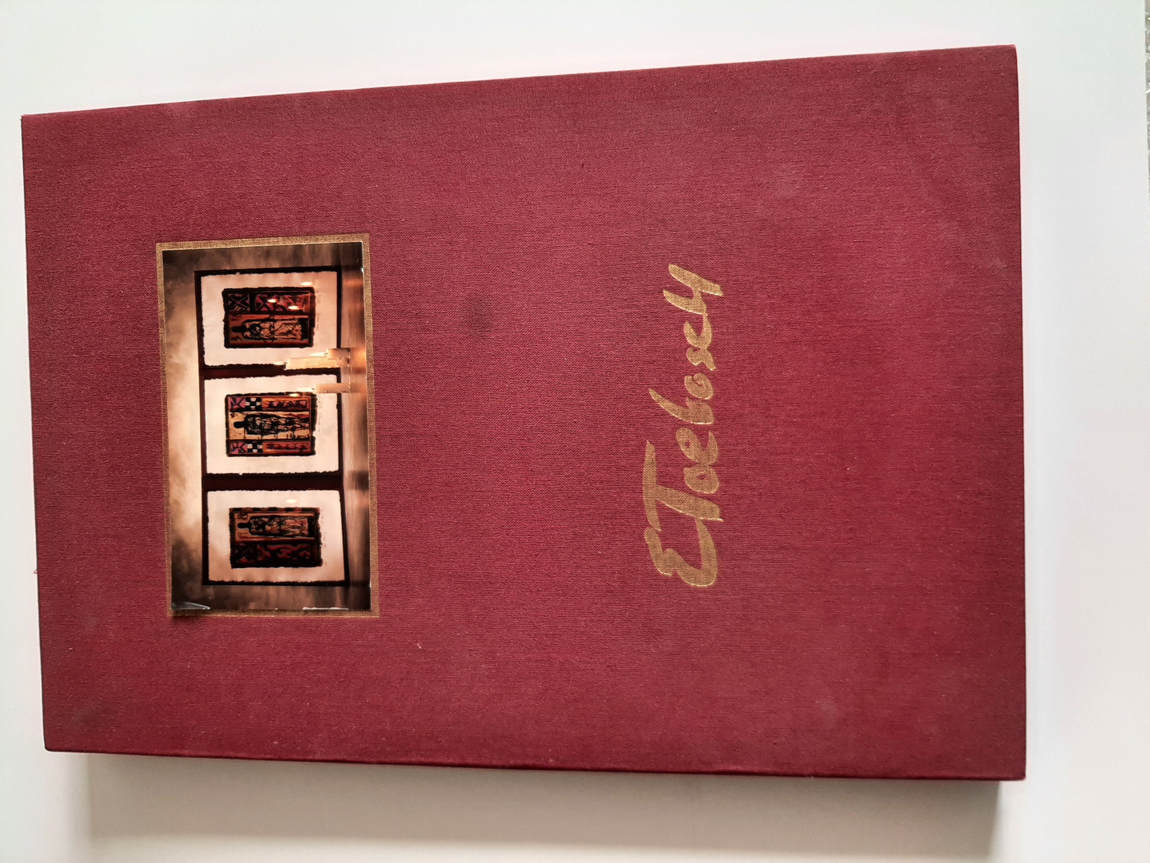 Eric Toebosch - 3 luik Zeefdrukken, titel,Nur die Liebe rettet uns,Alleen liefde kan ons redden kopen? Bied vanaf 40!